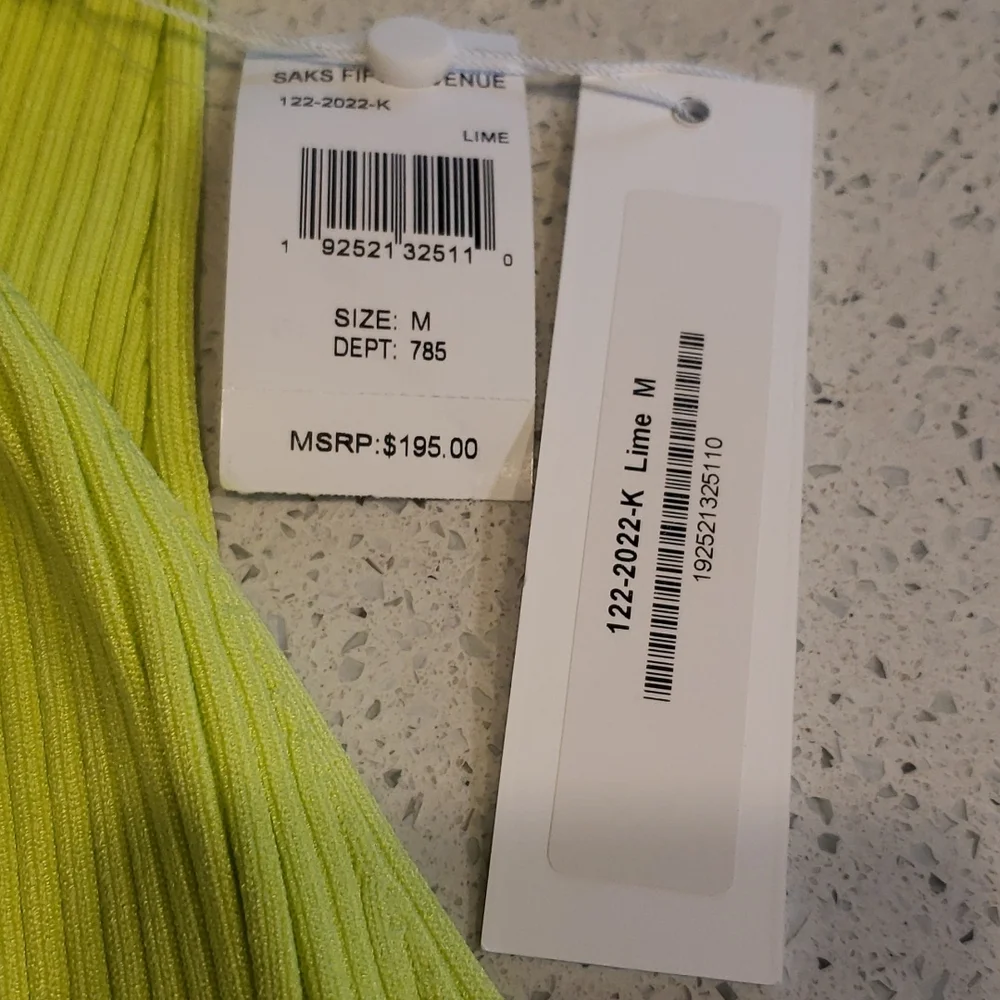 Jonathan Simkhai Andrea Rib Halter in Lime - Picture 12 of 15